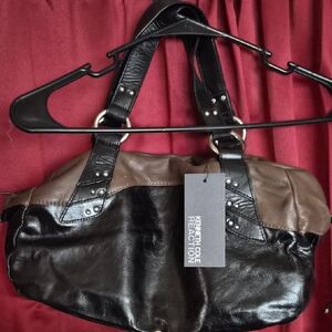 Kenneth Cole Reaction Two-Tone Black and Brown Bag